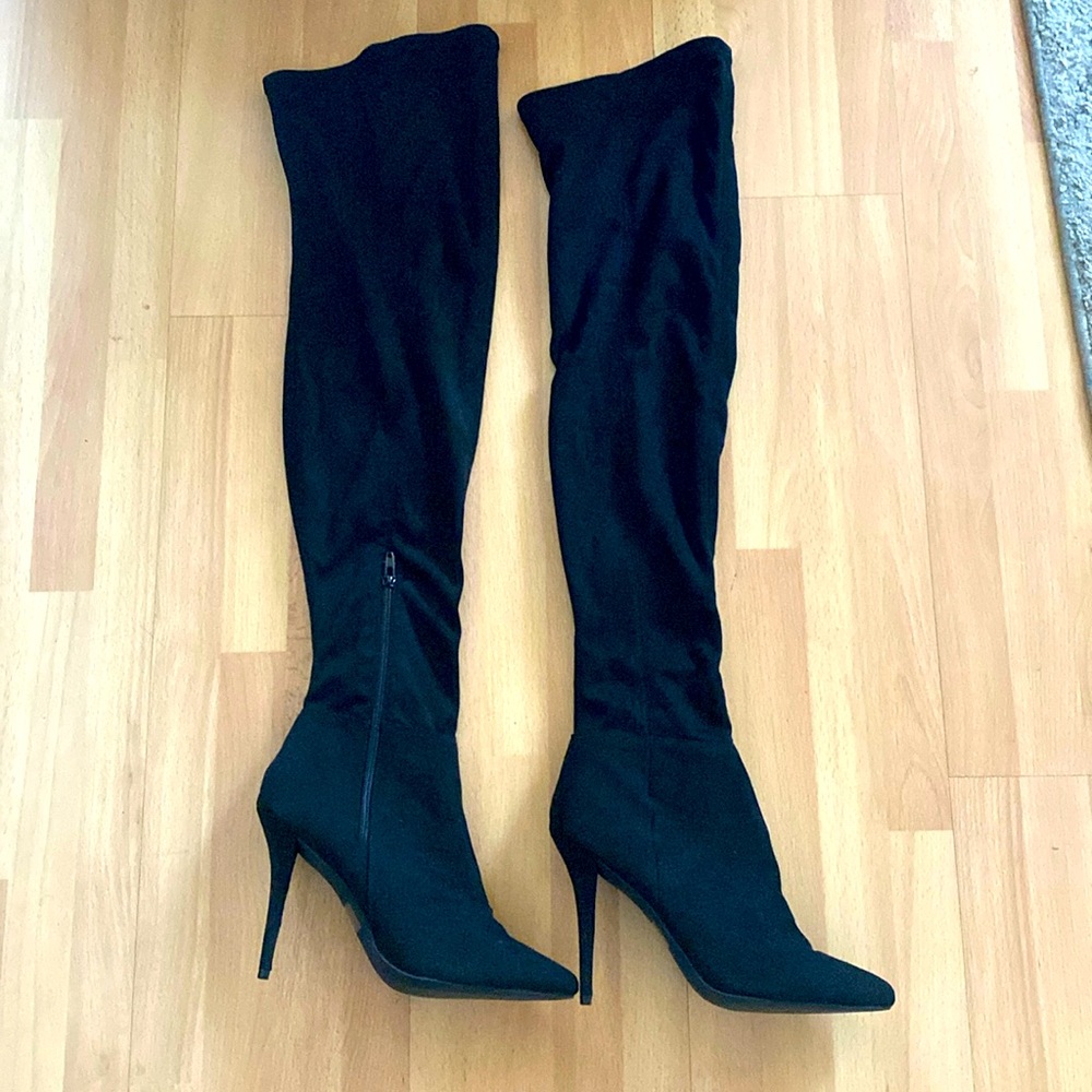 Size 10 Black Thigh High Boots